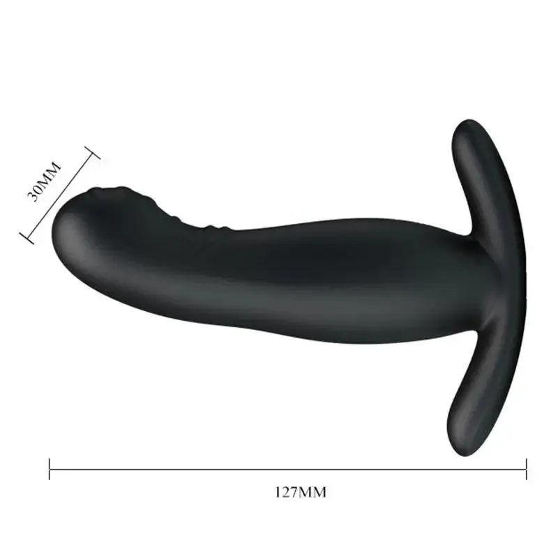5-inch Silicone Black Multi-speed Rechargeable Prostate Massager