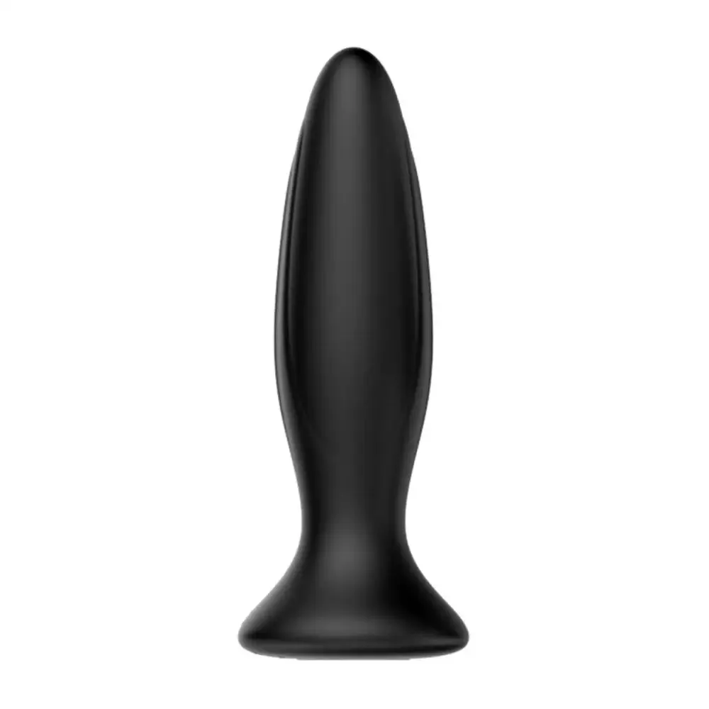 5-inch Silicone Black Waterproof Rechargeable Vibrating Butt Plug