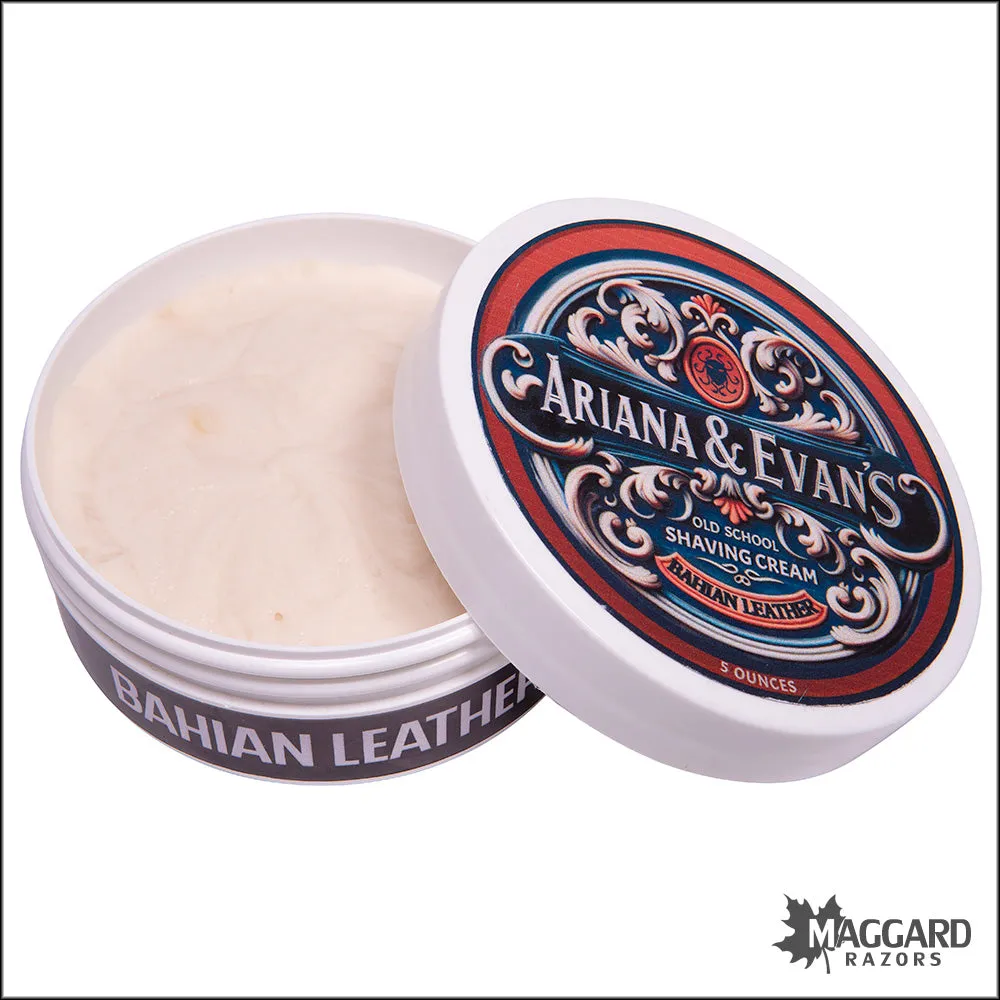 Ariana and Evans Bahian Leather Artisan Shaving Cream, 5.3oz
