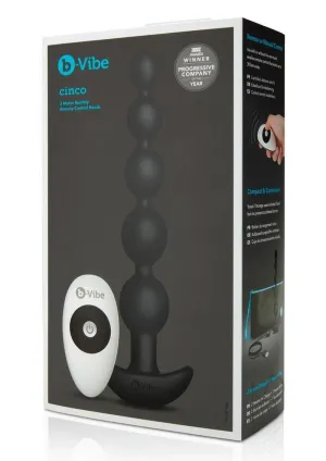 B-vibe Cinco Anal Beads Black
