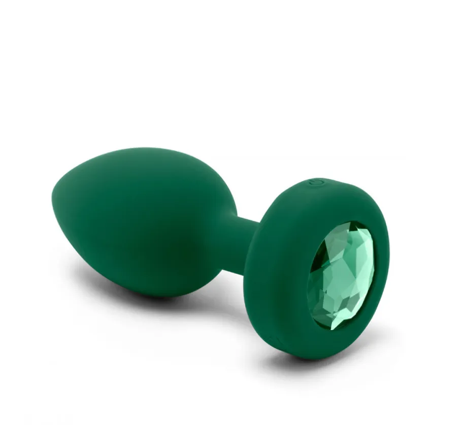B-Vibe Vibrating Jewel Plug Medium/Large - Emerald