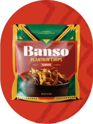 Banso Ginger Plaintain Chips - 6 / 3 oz bag