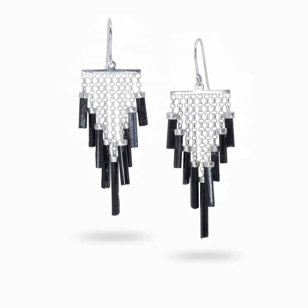 Black Tourmaline Drop Earrings