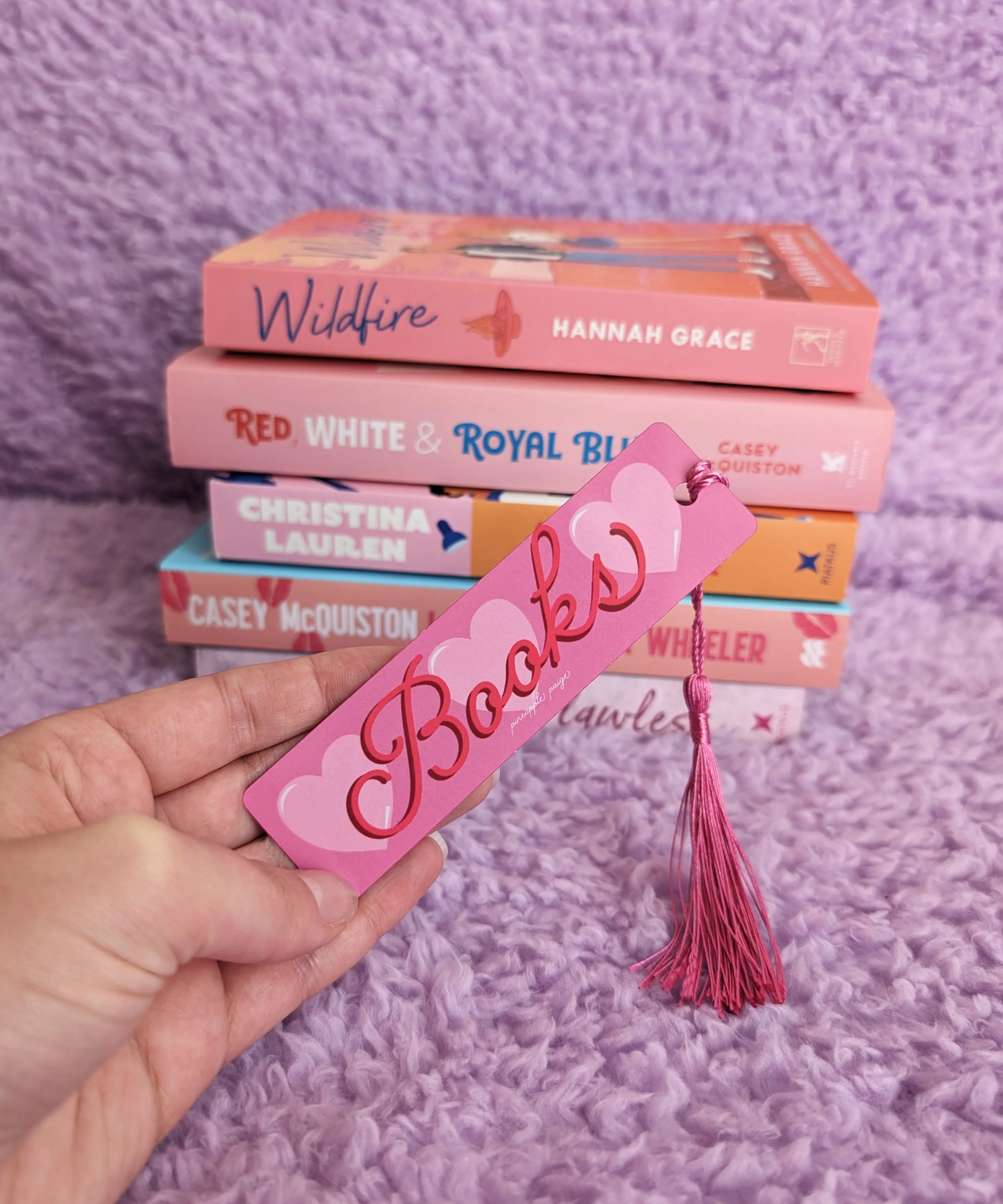 Books Hearts - Metal Sublimation Bookmark