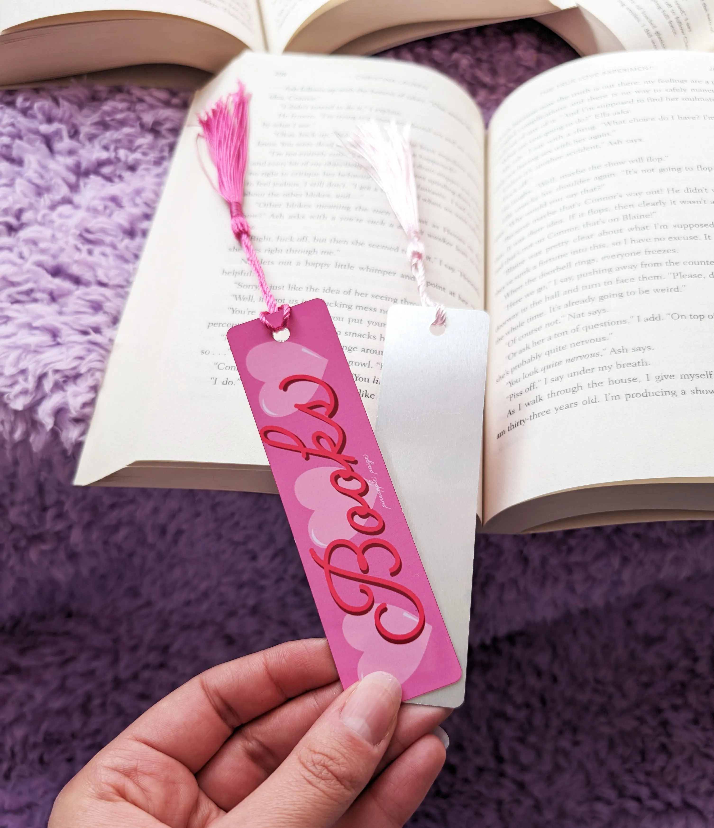 Books Hearts - Metal Sublimation Bookmark