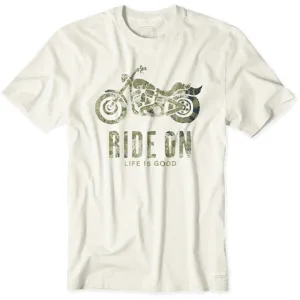Camo Motorcycle Crusher T-Shirt by Life is good