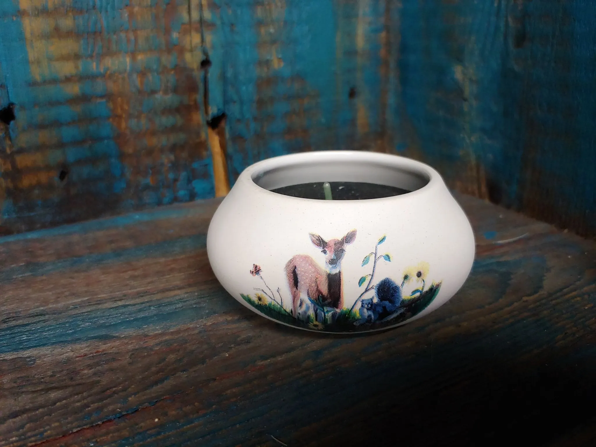 Ceramic Painted Candle