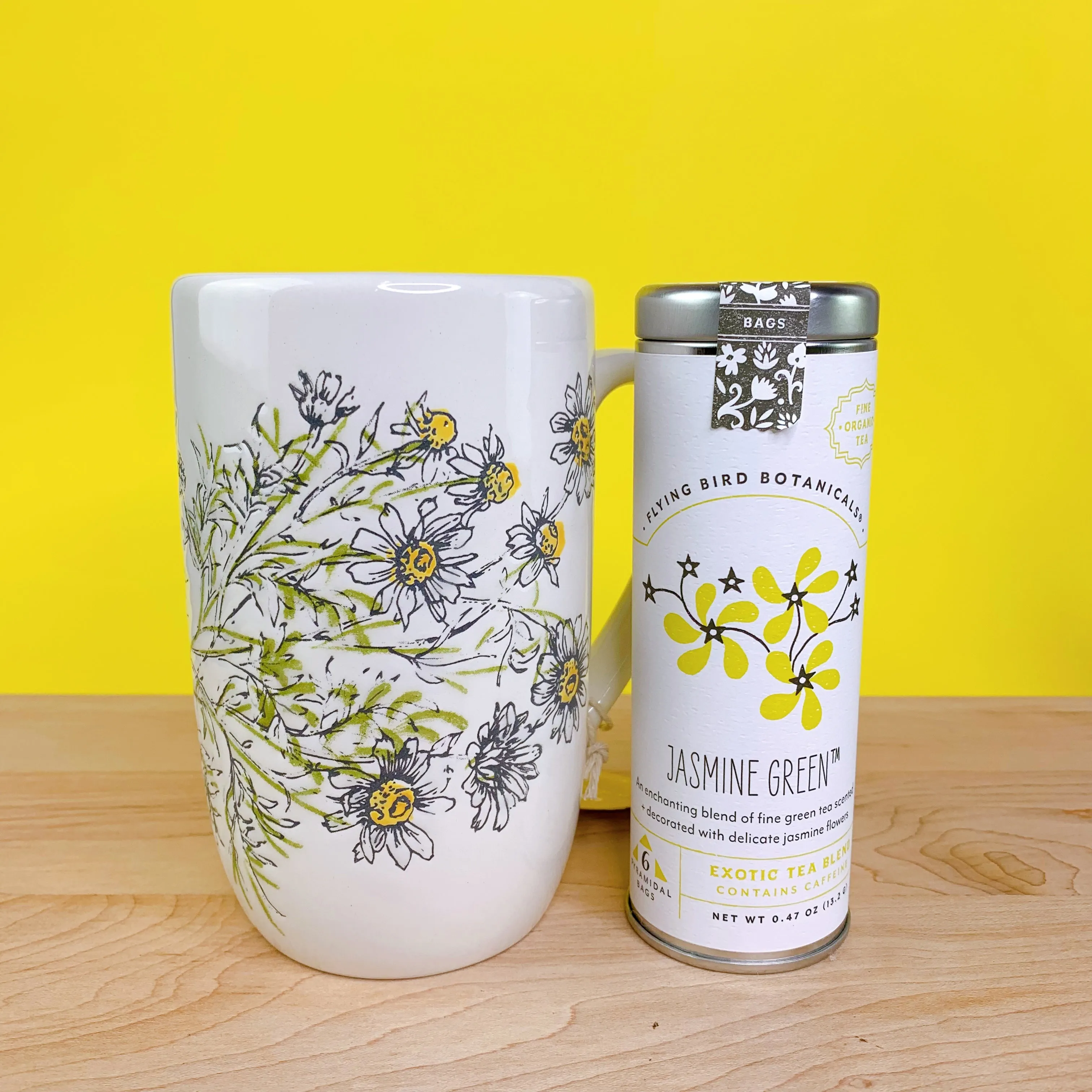 Chamomile Mug and Jasmine Green Tea