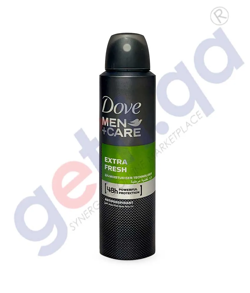 DOVE 150ML DEODORANT AEROSOL EXTRA FRESH (MEN)