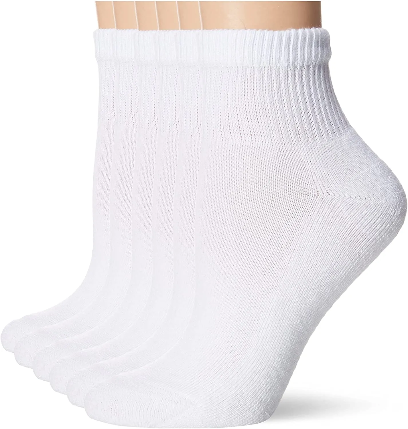 Hanes Ultimate Women's 6-Pack Comfort Toe Seamed Ankle Socks