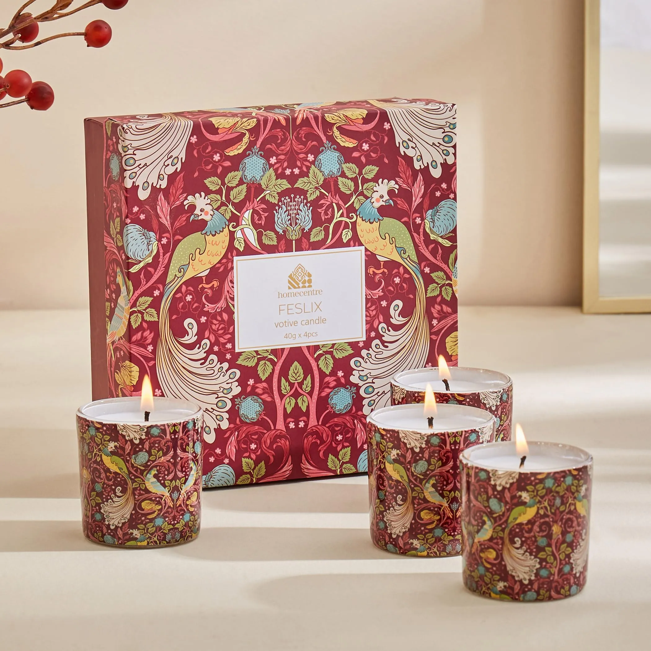 Home Centre Feslix Adal Set of 4 Scented Votive Candles