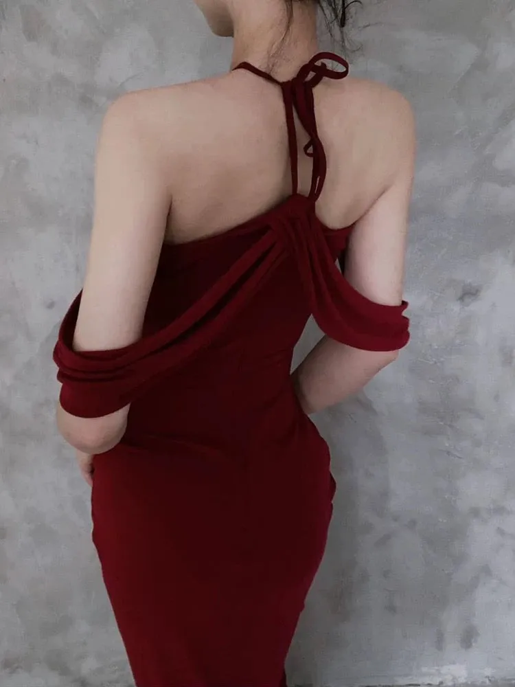 MayFly Tango Handcrafted Rose Strap Dress