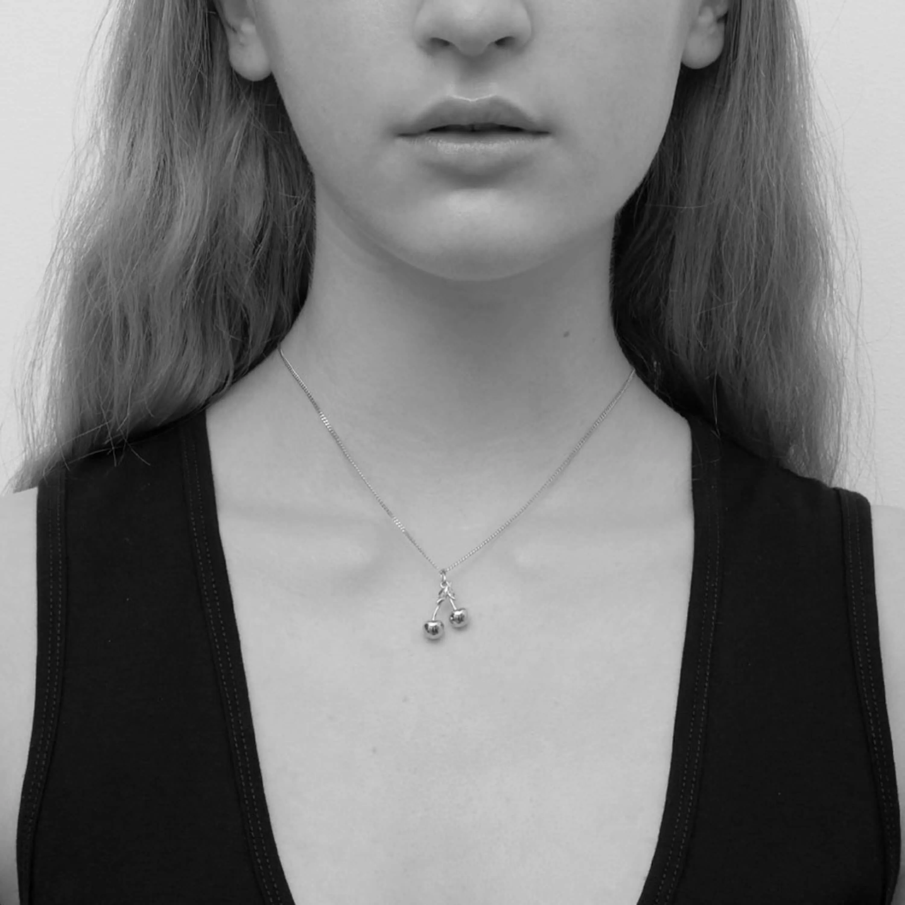 Meadowlark Cherry Charm Necklace - Gold Plated
