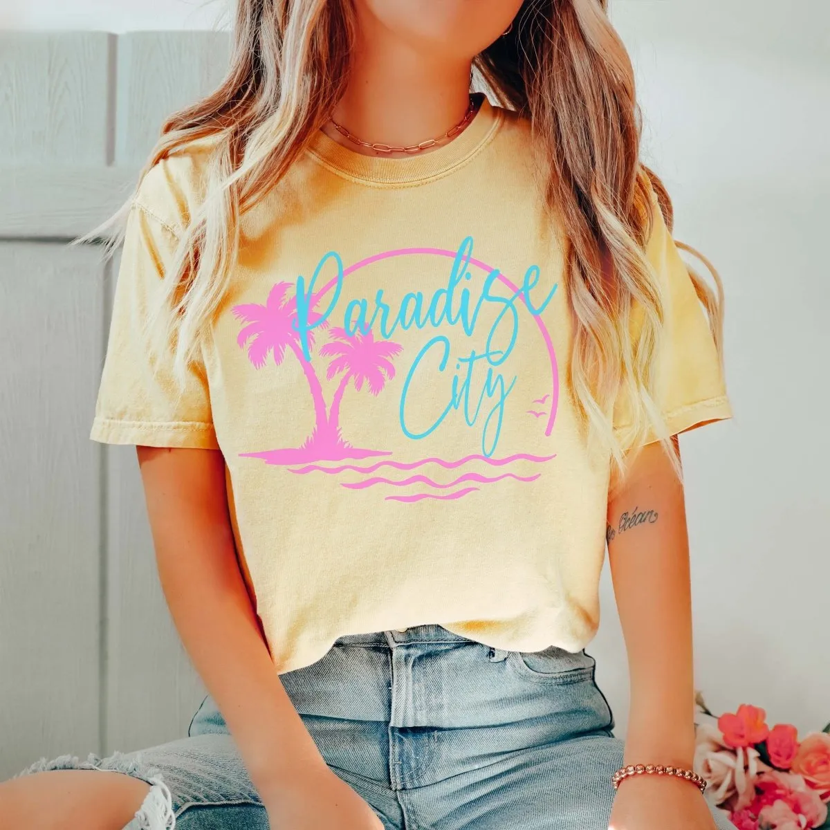 Paradise City Comfort Color Tee