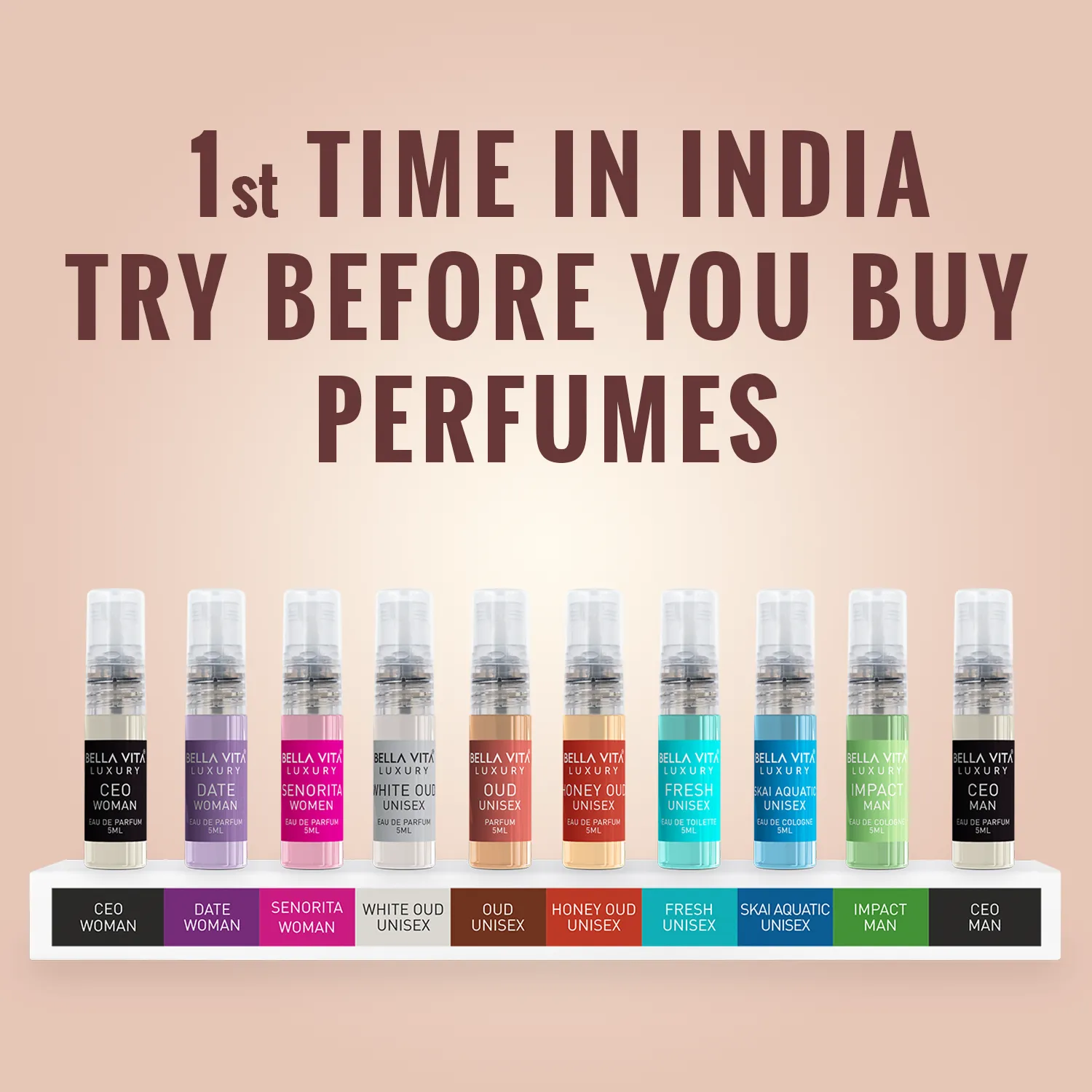 Perfume Trial Pack (10 x 5 ml)