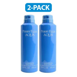 Perry Ellis Aqua Body Spray 6.8 oz  200 ml 2-PACK Men