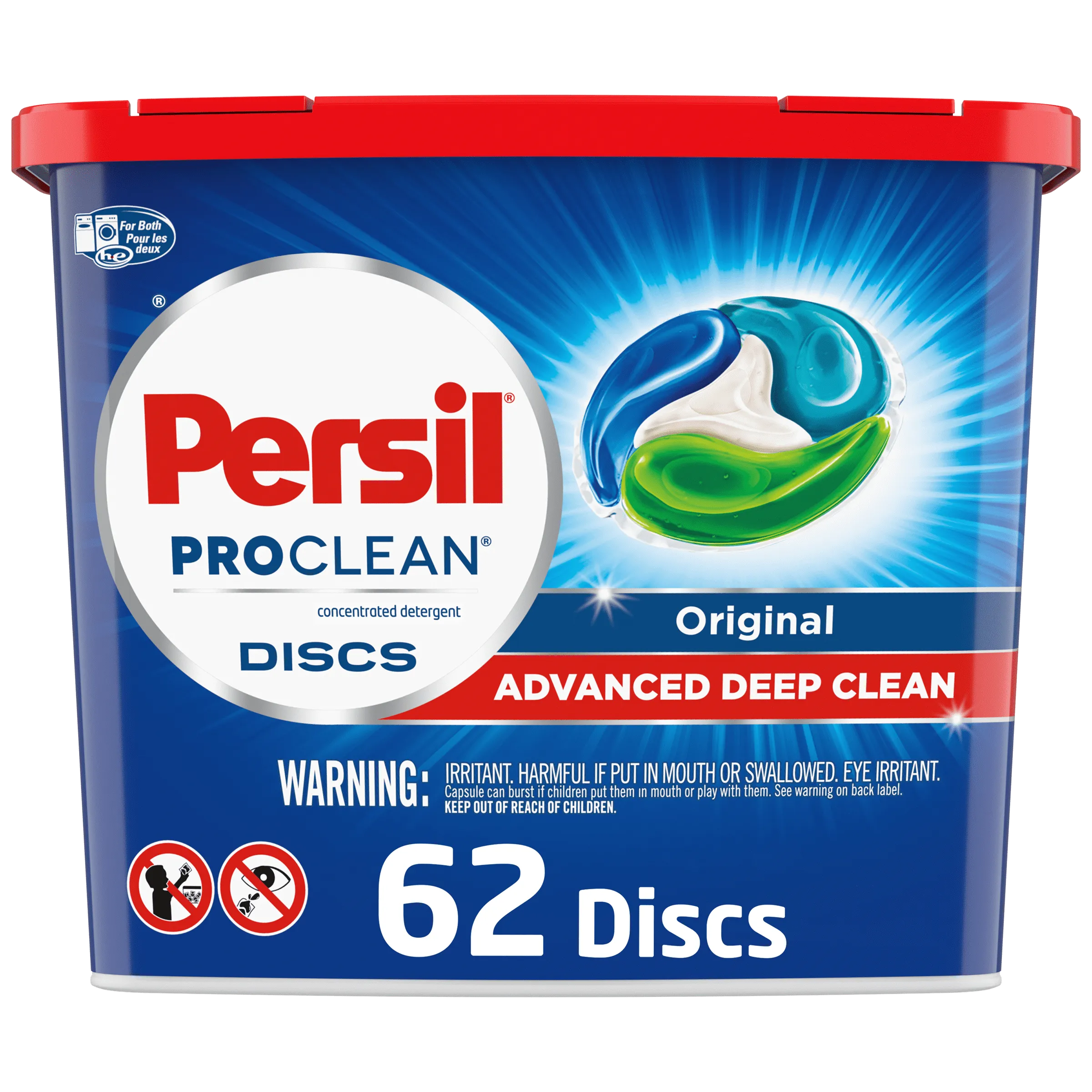 Persil Discs Laundry Detergent Pacs, Original, 62 Count