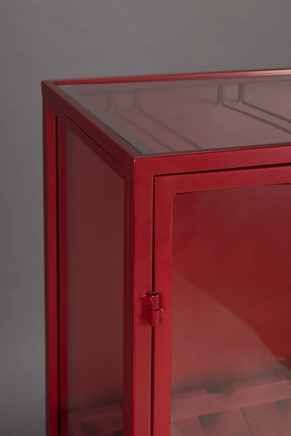 Red Wooden Wine Cabinet | Dutchbone Mori