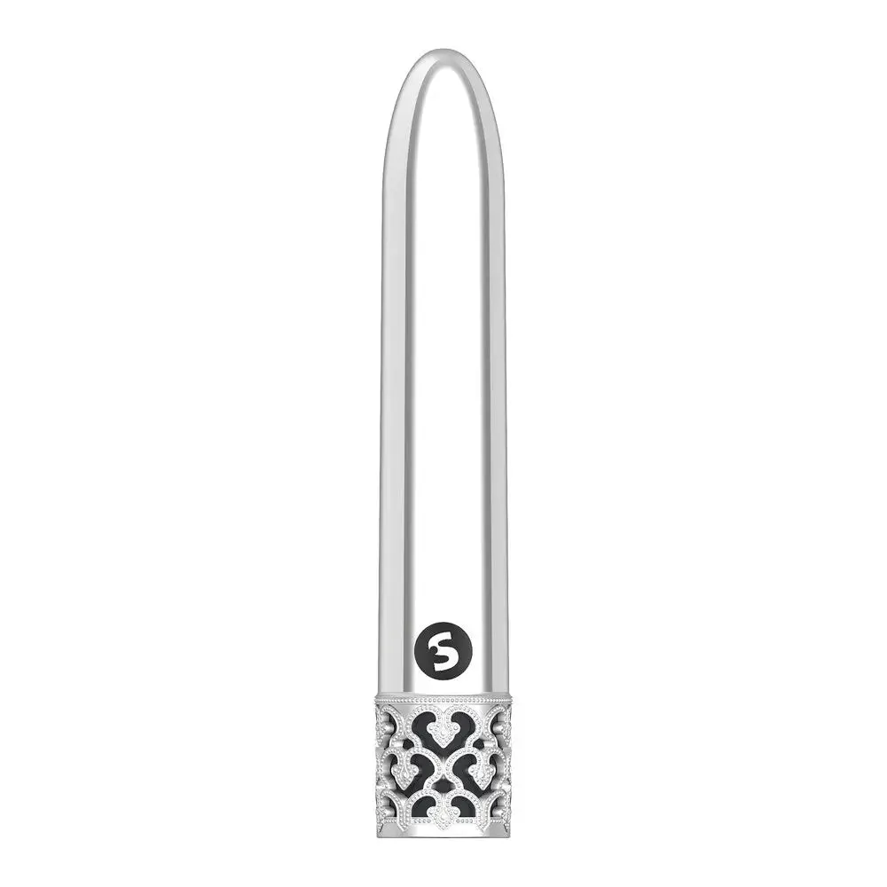 Shots Royal Gems Silver Rechargeable Mini Bullet Vibrator