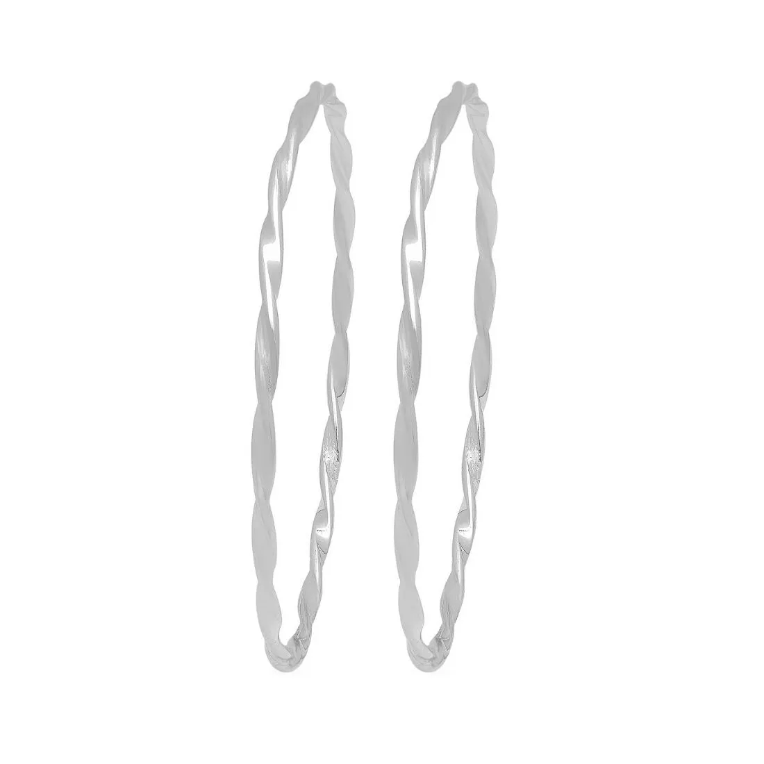 Trinity Harmony 925 Sterling Silver Abstract Combo Bangle Set