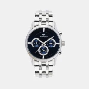 Vibrant Blue Chronograph Men Stainless Steel Watch 7014C-M1105