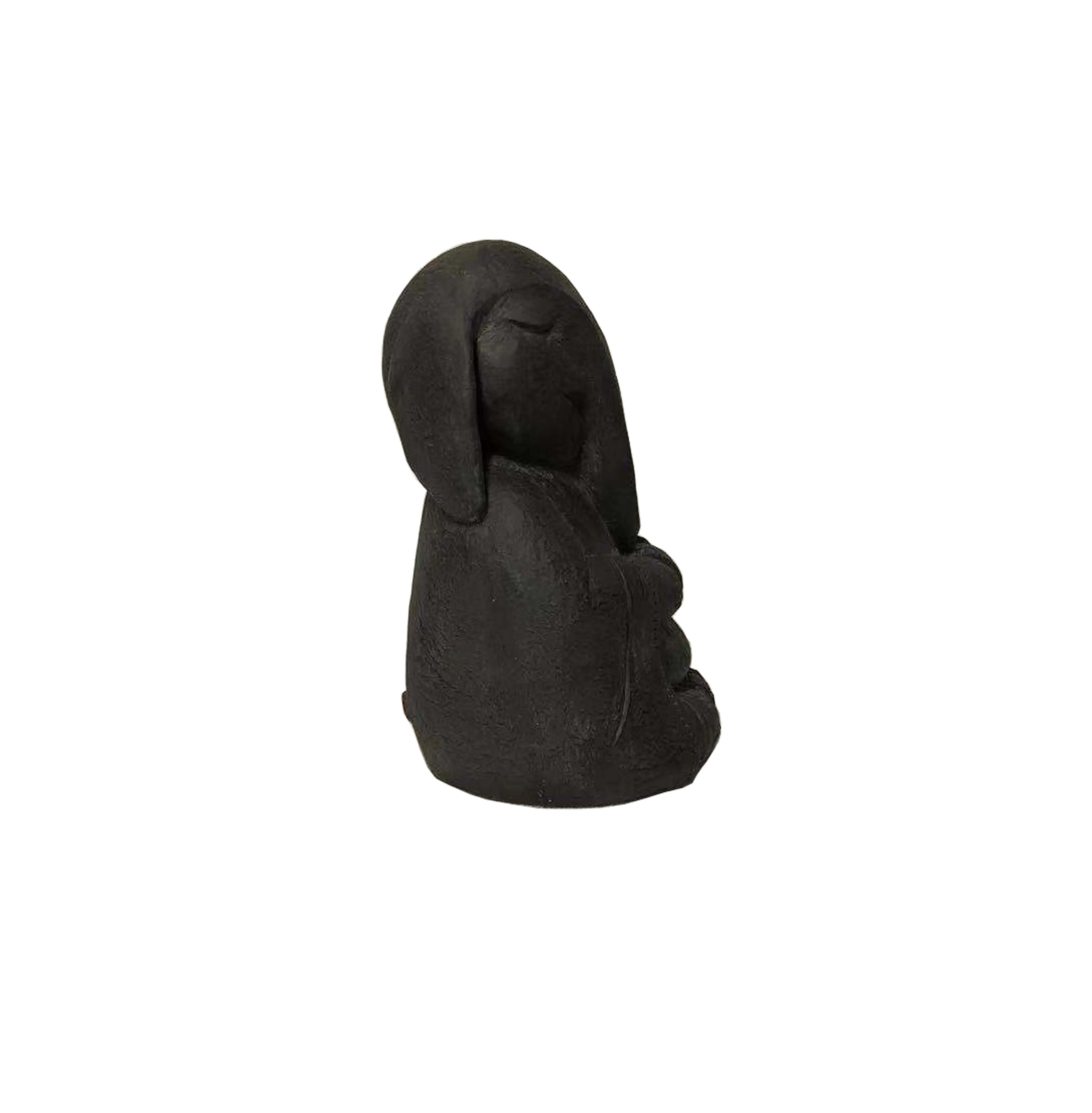Zen Elephant Buddha-Black Statue